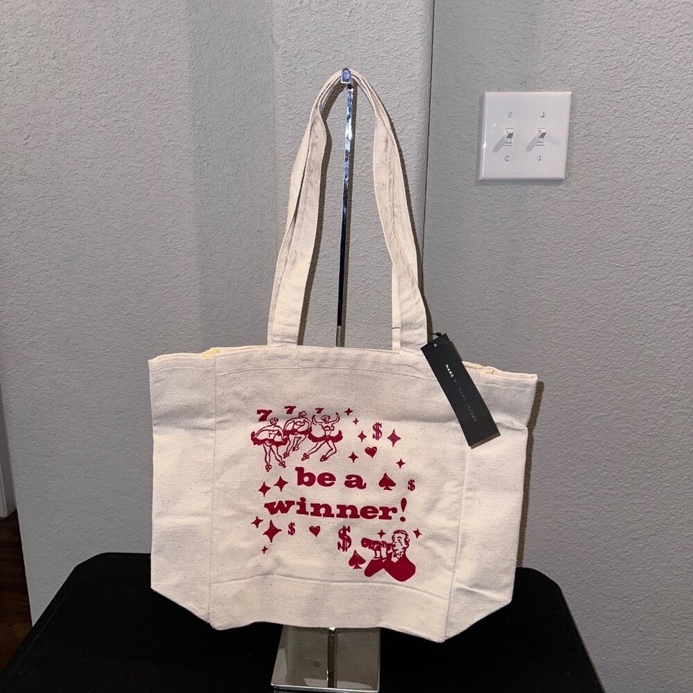 RARE Marc Jacobs Canvas Tote Bag Viva Las Vegas NEW with tags